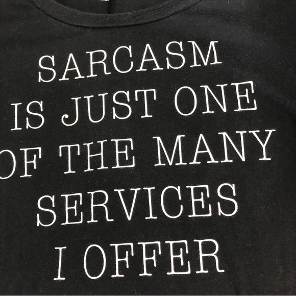 Torrid Sarcasm Black Round Neck Tee 1X - Picture 3 of 4